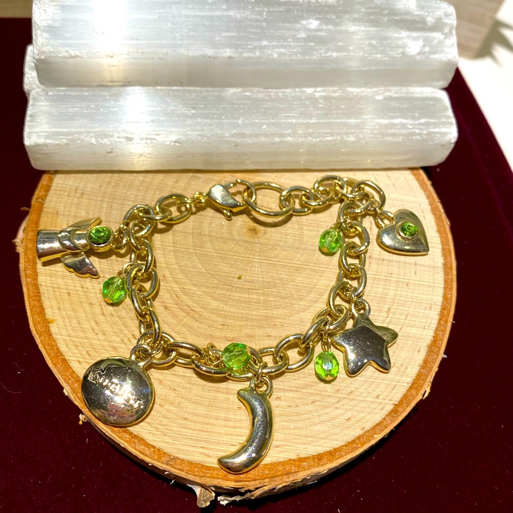 August Birthday Charm Bracelet 💚💛✨